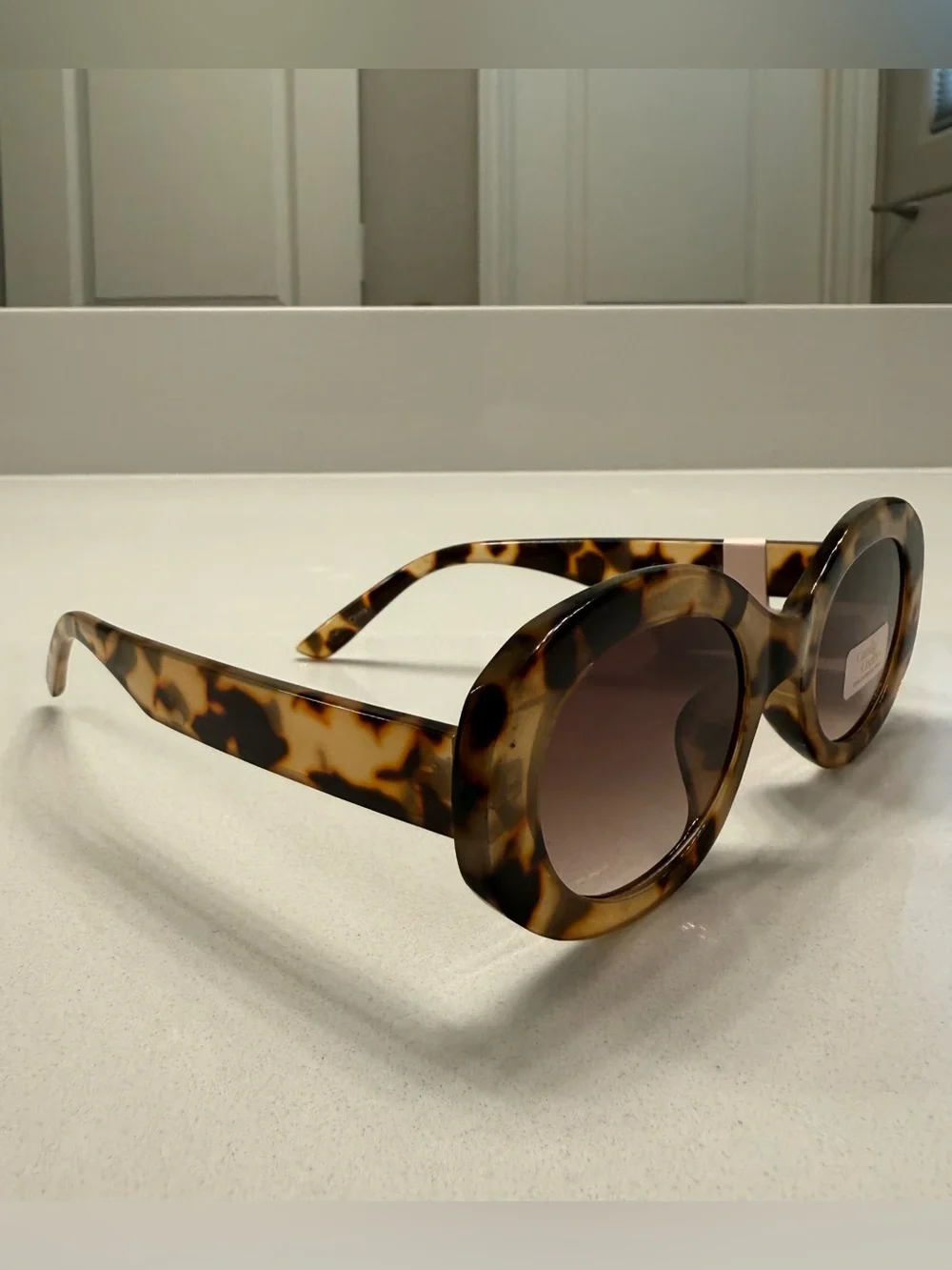 Camila Coelho Tortoiseshell Oval Sunglasses with Brown Gradient Lenses NWT